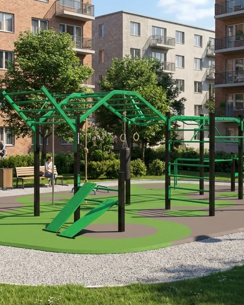 Pro developery: Workoutová hřiště v rezidenčních projektech - Zvyšte hodnotu vaší nemovitosti. Workoutové hřiště je dnes standardem moderního bydlení a silným magnetem pro aktivní nájemníky či kupce.